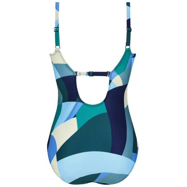 Strój jednoczęściowy na plażę basen z kieszonkami na protezę Amoena Lisbon OP 71752