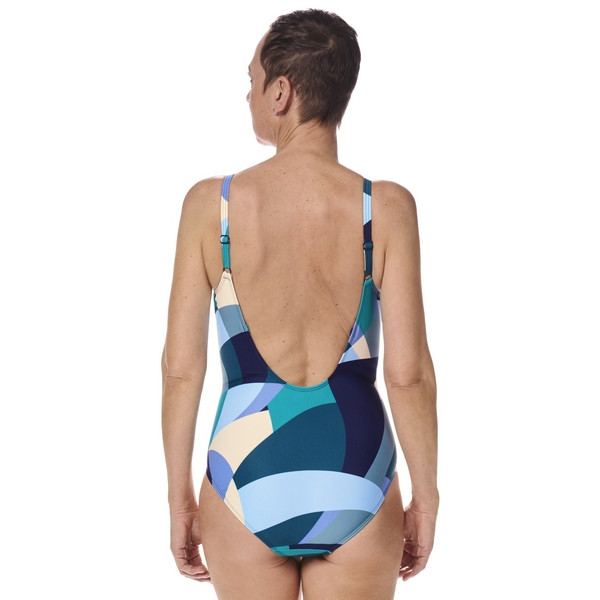 Strój jednoczęściowy na plażę basen z kieszonkami na protezę Amoena Lisbon OP 71752