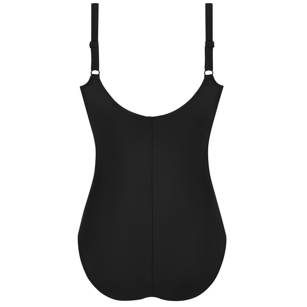 Elegancki czarny gorset kąpielowy do noszenia protezy Amoena Ravello OP 71731