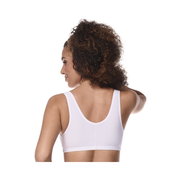 Miękki biustonosz wypoczynkowy bawełniany biały Amoena Frances SB 2128