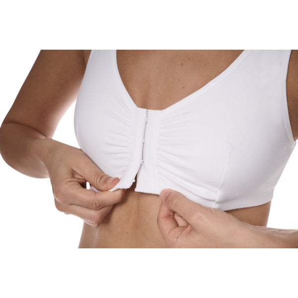 Miękki biustonosz wypoczynkowy bawełniany biały Amoena Frances SB 2128