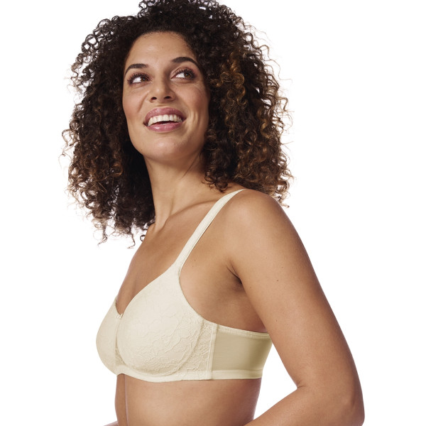 Biustonosz po mastektomii Amoena Camilla SBP beżowy – bez fiszbin, z kieszonkami na protezy piersi
