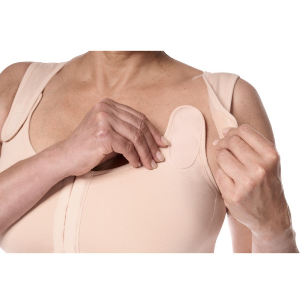 Biustonosz pooperacyjny kompresujący amazonki pudrowy róż Amoena Sina 45006