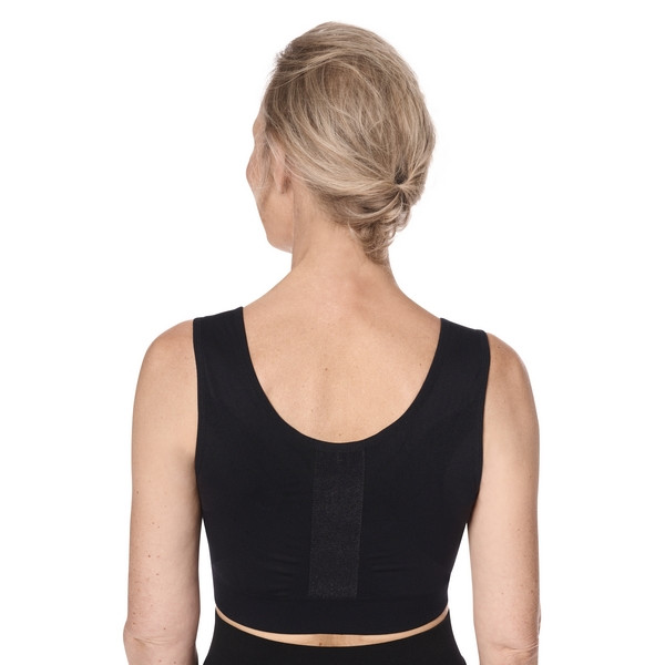 Biustonosz kompresyjny po operacji piersi czarny Amoena Sina 45008