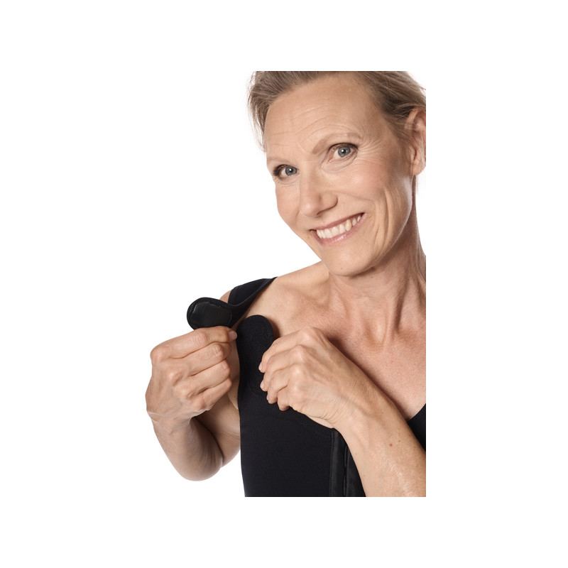 Biustonosz kompresyjny po operacji piersi czarny Amoena Sina 45008