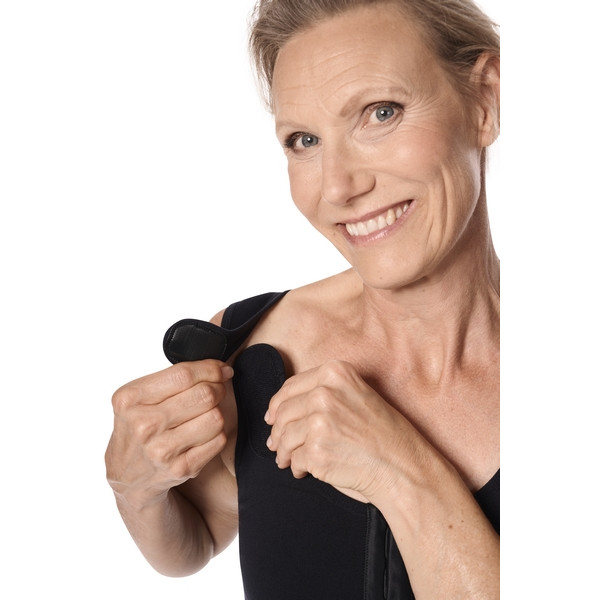 Biustonosz kompresyjny po operacji piersi czarny Amoena Sina 45008