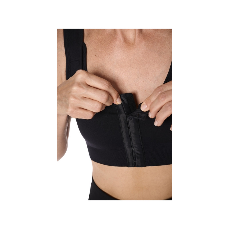 Biustonosz kompresyjny po operacji piersi czarny Amoena Sina 45008