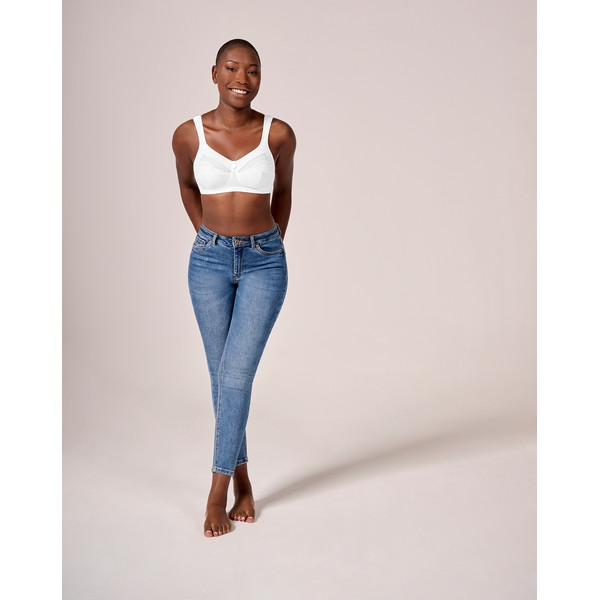 Elegancki miękki biustonosz bez fiszbin biały Amoena Isadora SB 0947