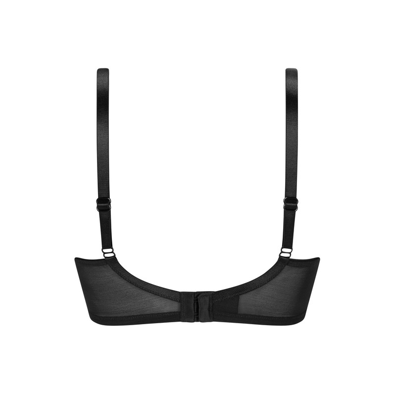 Elegancki koronkowy biustonosz dla amazonek Amoena Camilla WB 44929 black/sand