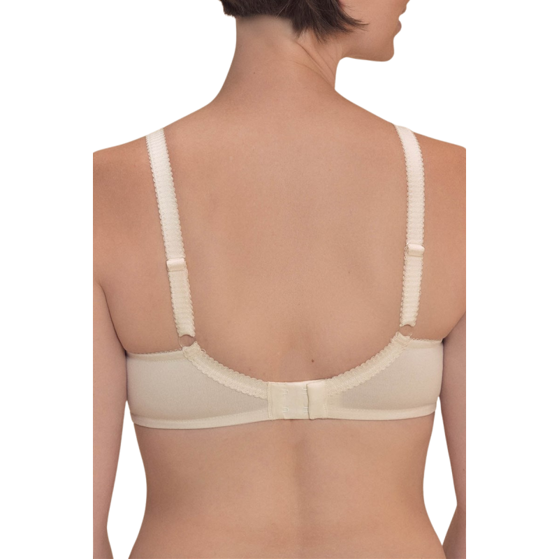 Kremowy gorset protetyczny z koronką dla amazonek Amoena Floria sbp 45122