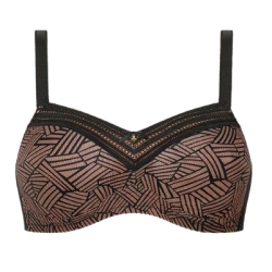 Biustonosz bez fiszbin dla amazonek do protez Brooke sb 45125 black/café