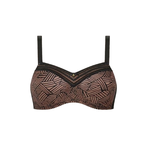 Biustonosz bez fiszbin dla amazonek do protez Brooke sb 45125 black/café