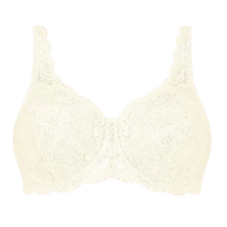 Koronkowy biustonosz na fiszbinach po mastektomii Floria wb 45123 off white