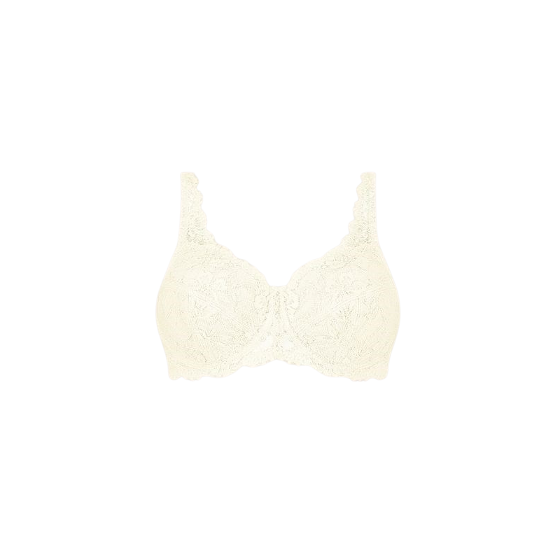 Koronkowy biustonosz na fiszbinach po mastektomii Floria wb 45123 off white