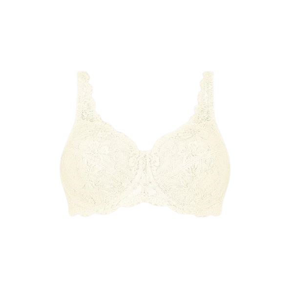 Koronkowy biustonosz na fiszbinach po mastektomii Floria wb 45123 off white
