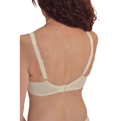 Koronkowy biustonosz na fiszbinach po mastektomii Floria wb 45123 off white