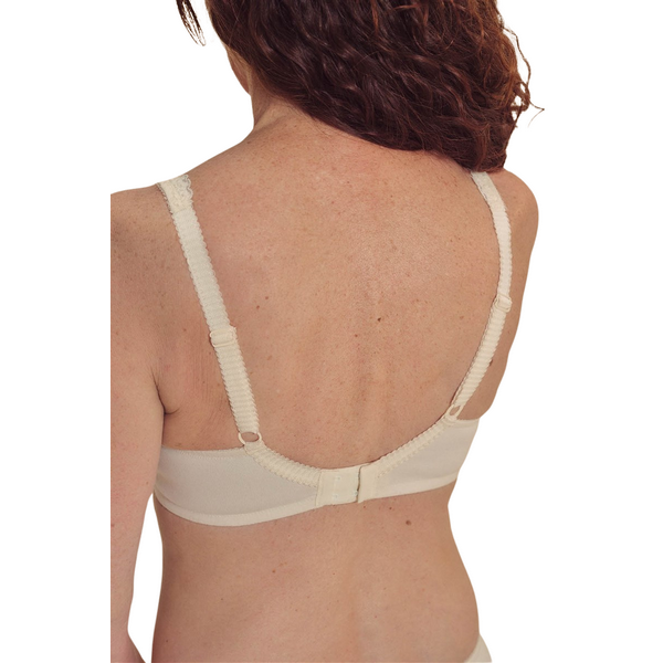 Koronkowy biustonosz na fiszbinach po mastektomii Floria wb 45123 off white