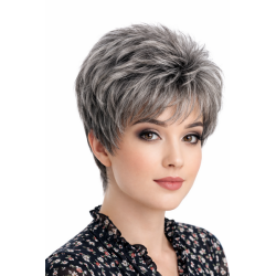 Peruka krótkie siwe włosy...