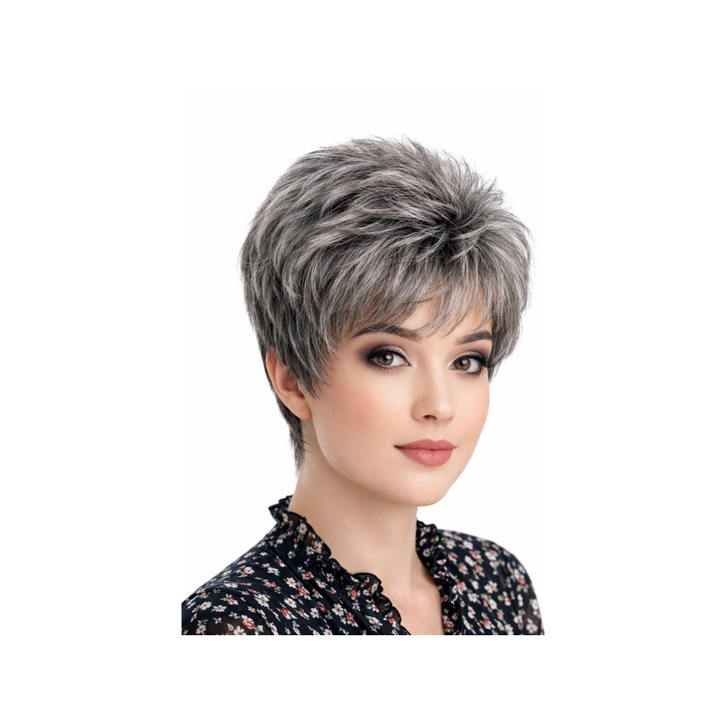 Peruka krótkie siwe włosy Semida Anna salt/pepper