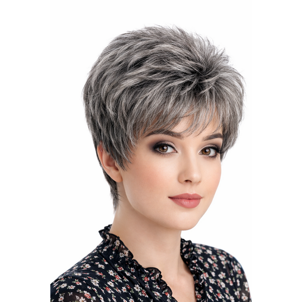 Peruka krótkie siwe włosy Semida Anna salt/pepper