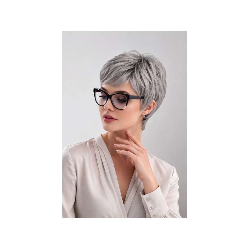 Krótka peruka siwe włosy po chemioterapii Semida Zuza 51/60