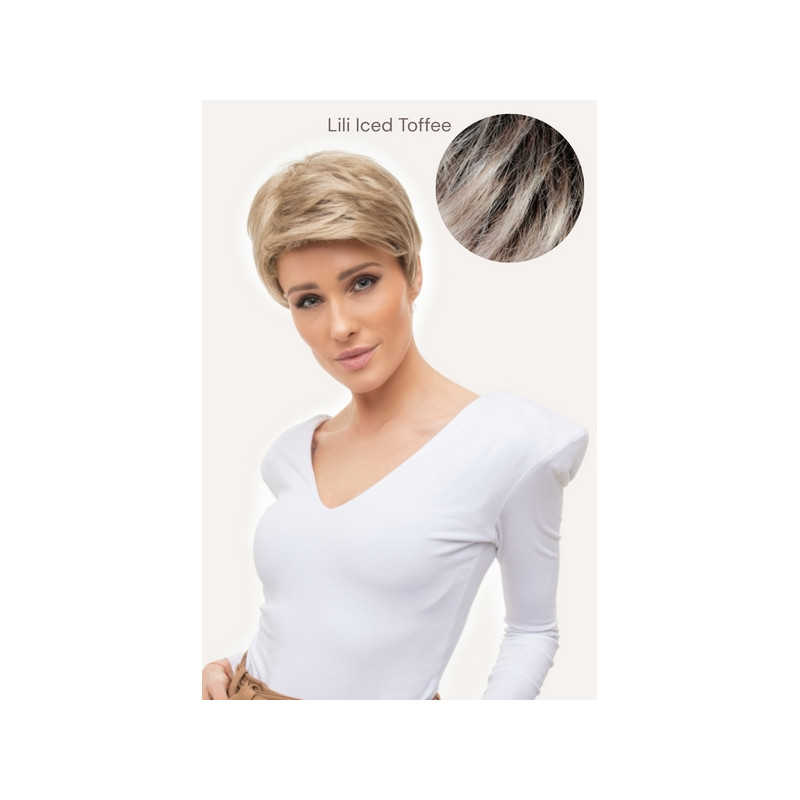 Peruka krótkie blond włosy z ciemniejszym odrostem Nah Lily Iced Tofee