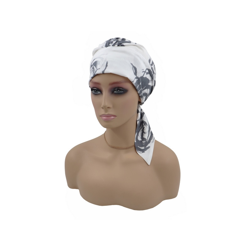 Turban chusta po chemioterapii z bawełny na wiosnę lato Lidia Heidi C61