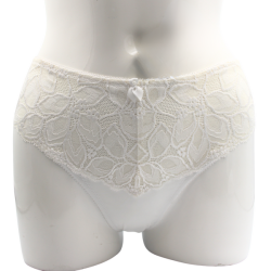 Eleganckie białe figi z koronką Amoena Rebeca