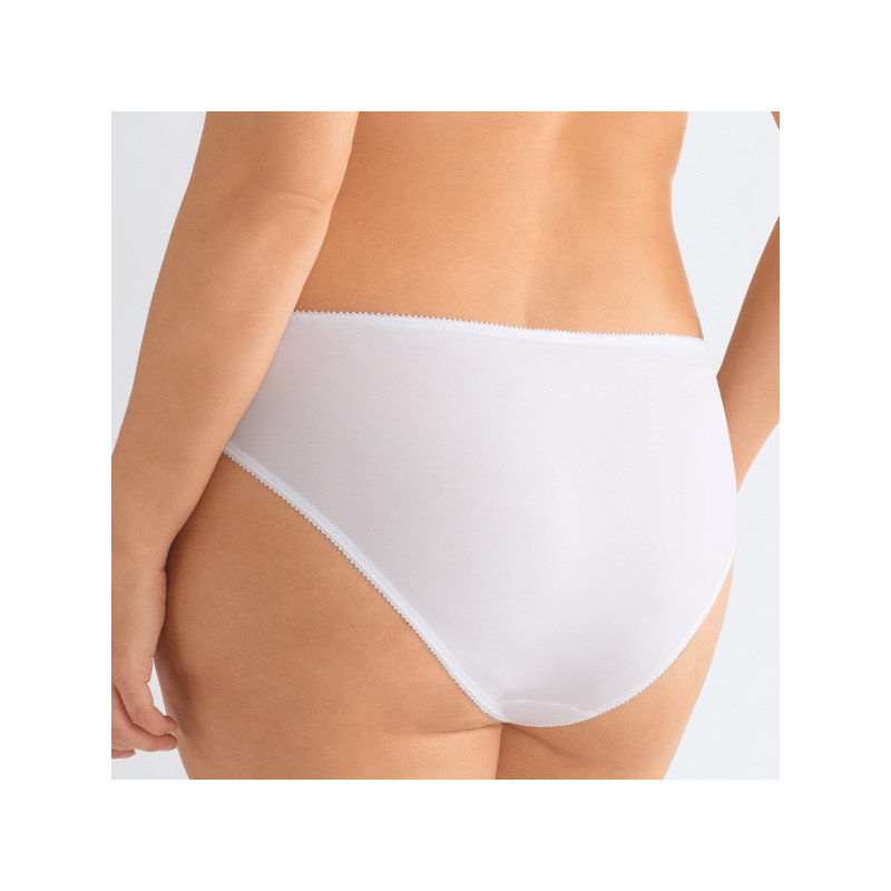 Eleganckie białe figi z koronką Amoena Rebeca