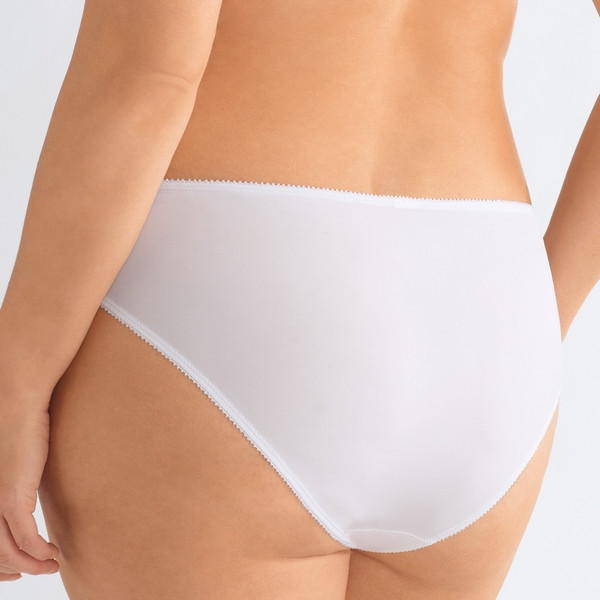 Eleganckie białe figi z koronką Amoena Rebeca