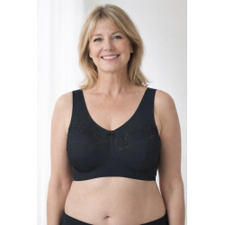 Biustonosz protetyczny do protez piersi w kwiaty czarny Natalia Thuasne